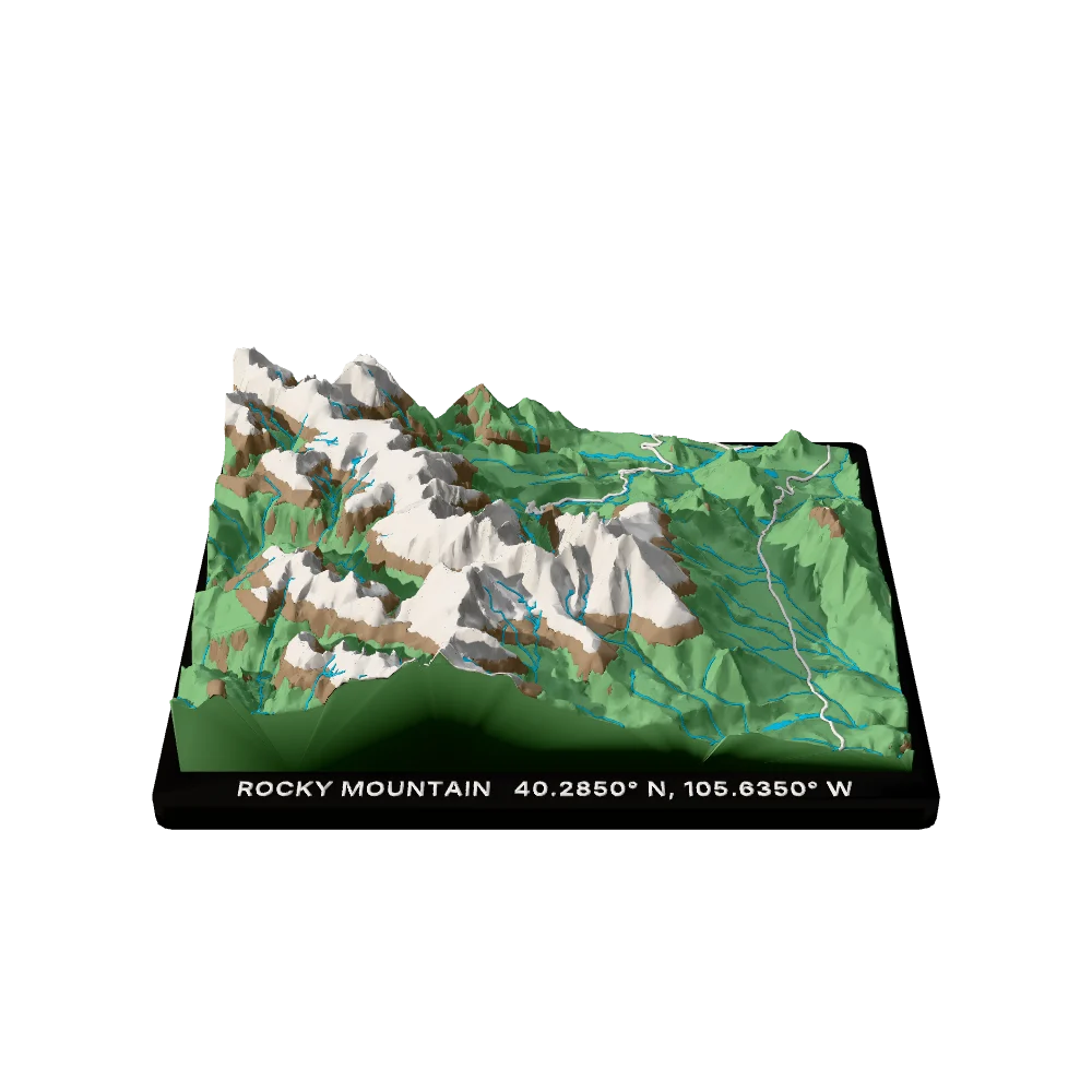 Rocky Mountain National Park terrain block