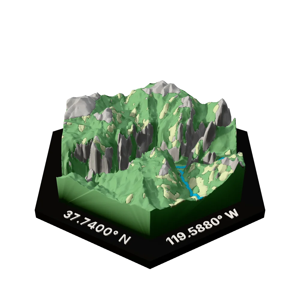 Yosemite National Park, 3D model